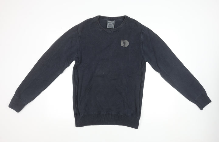Diesel Men's Black Cotton Crew Neck Pullover Jumper XL