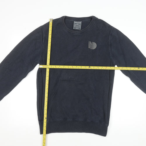 Diesel Men's Black Cotton Crew Neck Pullover Jumper XL