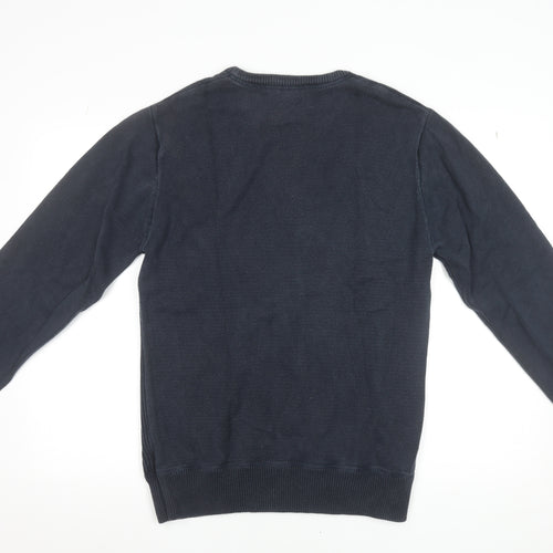 Diesel Men's Black Cotton Crew Neck Pullover Jumper XL