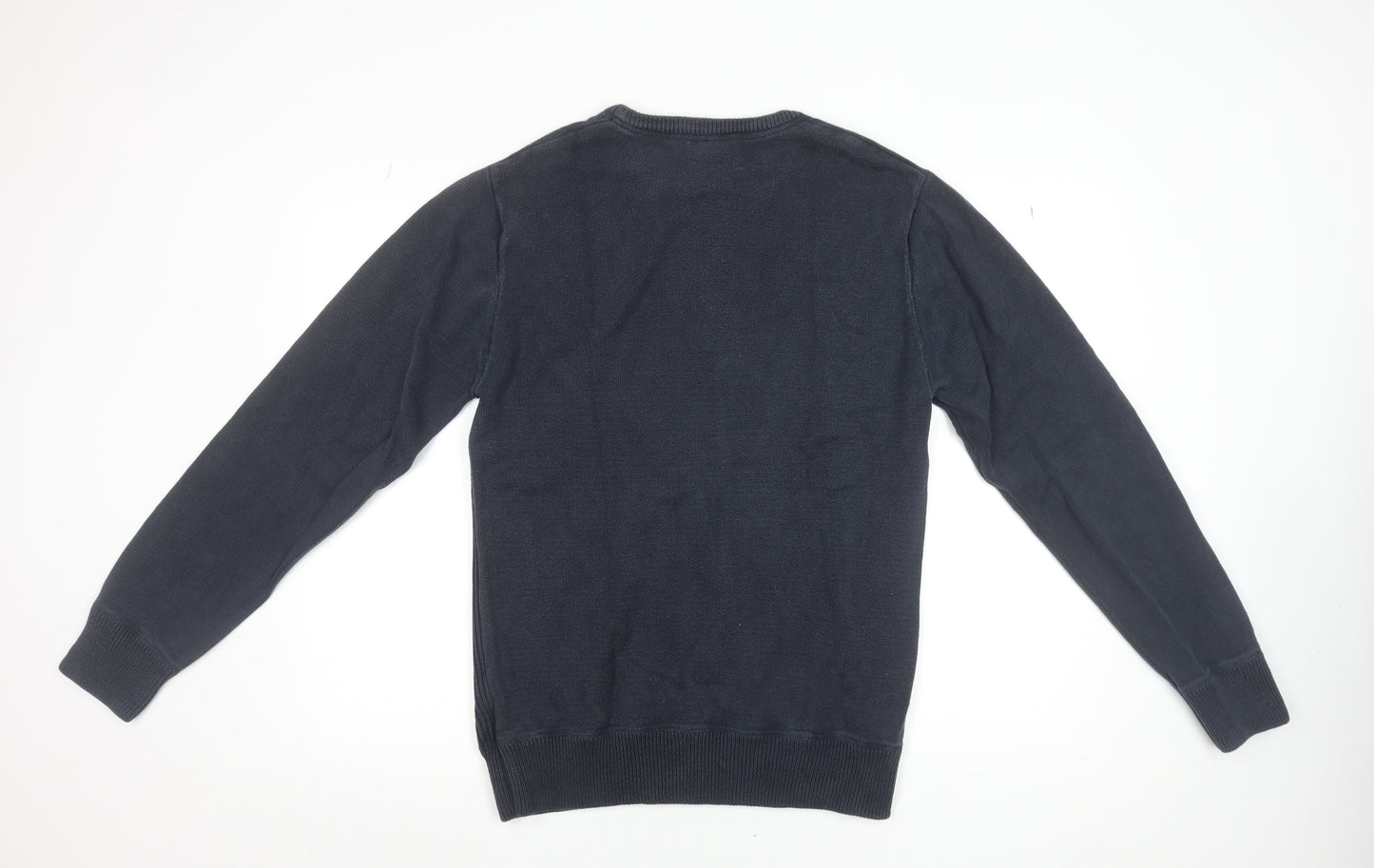 Diesel Men's Black Cotton Crew Neck Pullover Jumper XL