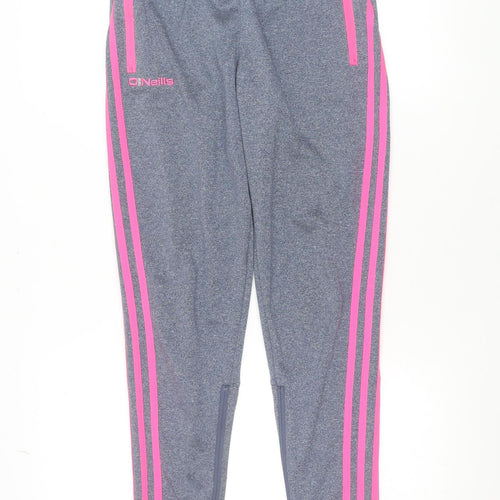 O'Neills Womens Grey Track Pants Size 8 Quick Dry Zip Pockets