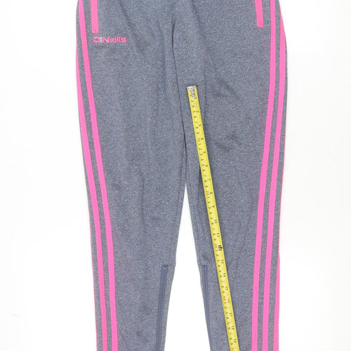 O'Neills Womens Grey Track Pants Size 8 Quick Dry Zip Pockets