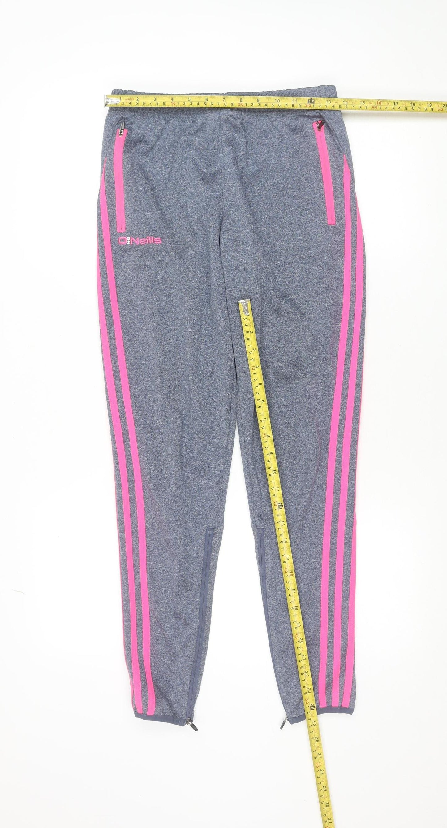 O'Neills Womens Grey Track Pants Size 8 Quick Dry Zip Pockets