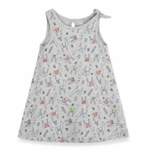 Baby Gap Girls Grey Animal Print A-Line Sleeveless Dress 3 Years