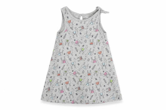 Baby Gap Girls Grey Animal Print A-Line Sleeveless Dress 3 Years
