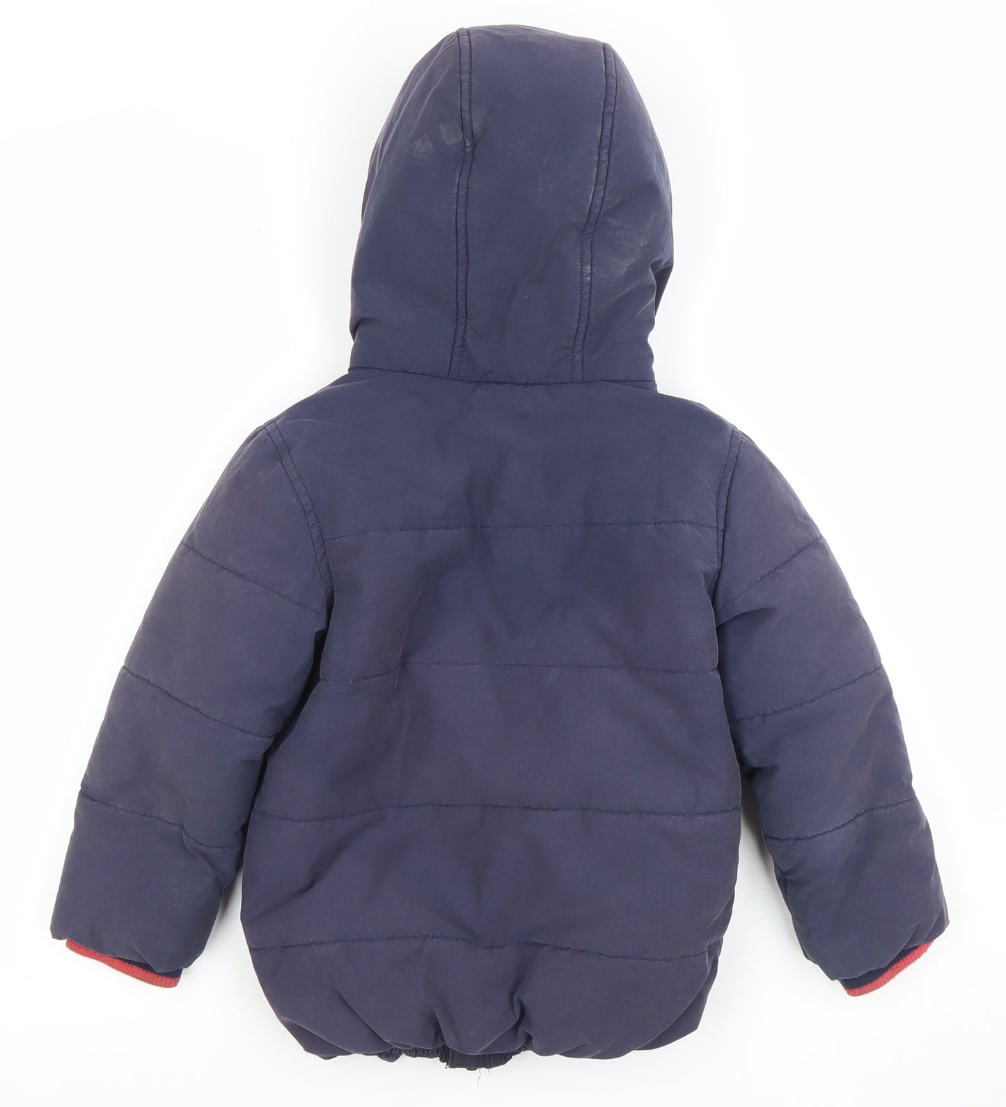 Crew Clothing Boys Blue Hooded Puffer Jacket 5-6 Years Quilted Winter Coat