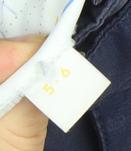 Crew Clothing Boys Blue Hooded Puffer Jacket 5-6 Years Quilted Winter Coat