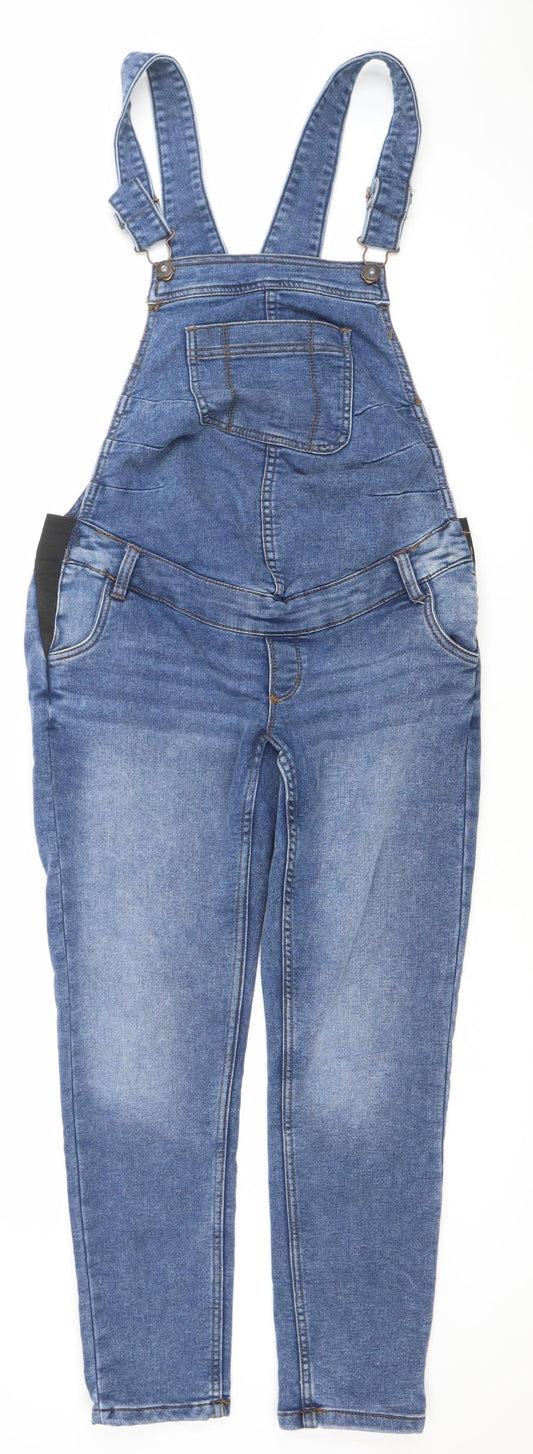 Esmara Women Blue Denim Dungaree Jumpsuit Size 8 Skinny Fit Adjustable Straps