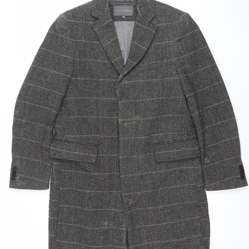 Rocha John Rocha Men's Grey Checked Wool Blend Blazer Jacket M