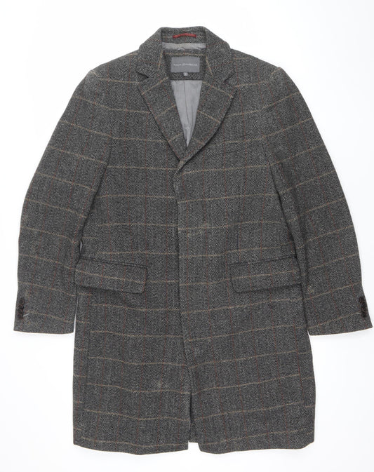 Rocha John Rocha Men's Grey Checked Wool Blend Blazer Jacket M