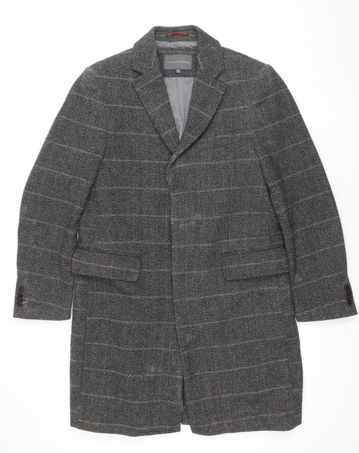 Rocha John Rocha Men's Grey Checked Wool Blend Blazer Jacket M