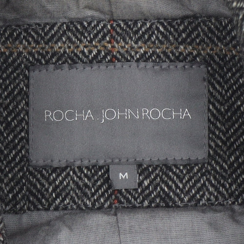 Rocha John Rocha Men's Grey Checked Wool Blend Blazer Jacket M