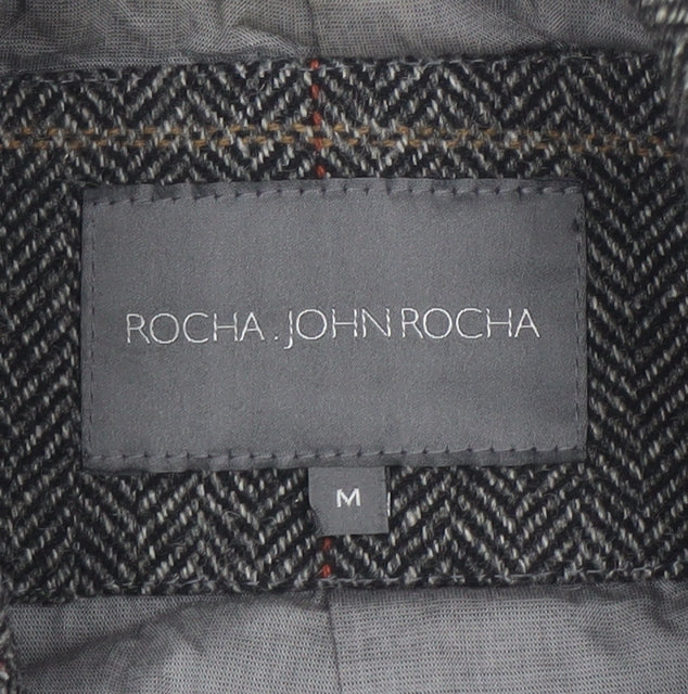 Rocha John Rocha Men's Grey Checked Wool Blend Blazer Jacket M