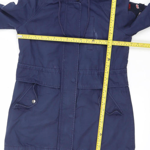 Semir Women’s Blue Hooded Parka Jacket Size S Polyester Casual