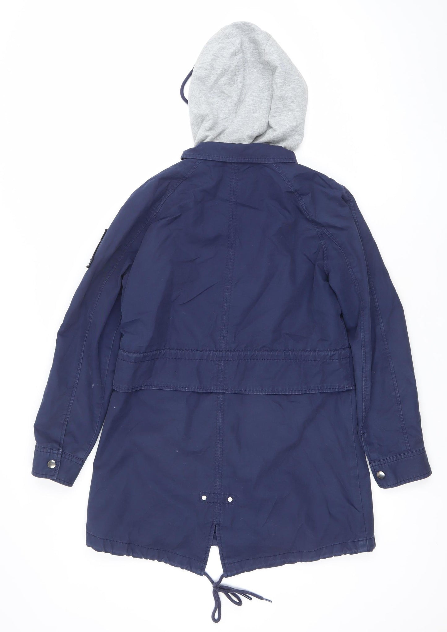 Semir Women’s Blue Hooded Parka Jacket Size S Polyester Casual