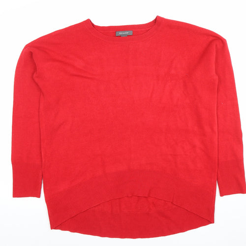 Primark Women's Red Acrylic Knit Crew Neck Pullover Jumper M