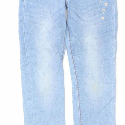 Blue Seven Girls Light Blue Skinny Jeans 6 Years Star Sequin Denim