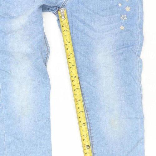 Blue Seven Girls Light Blue Skinny Jeans 6 Years Star Sequin Denim