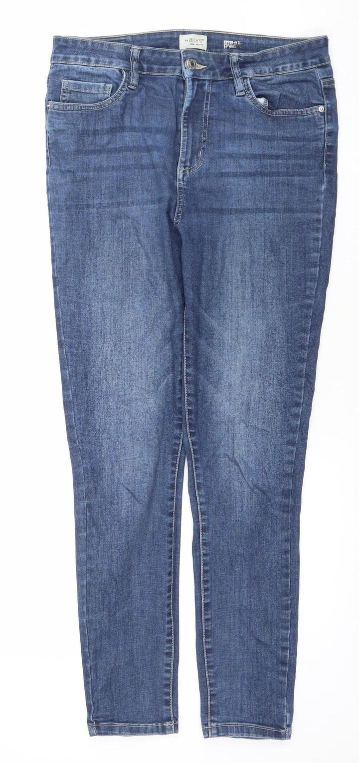 Hailys Women's Blue Skinny Denim Jeans Size L Slim Fit Stretch