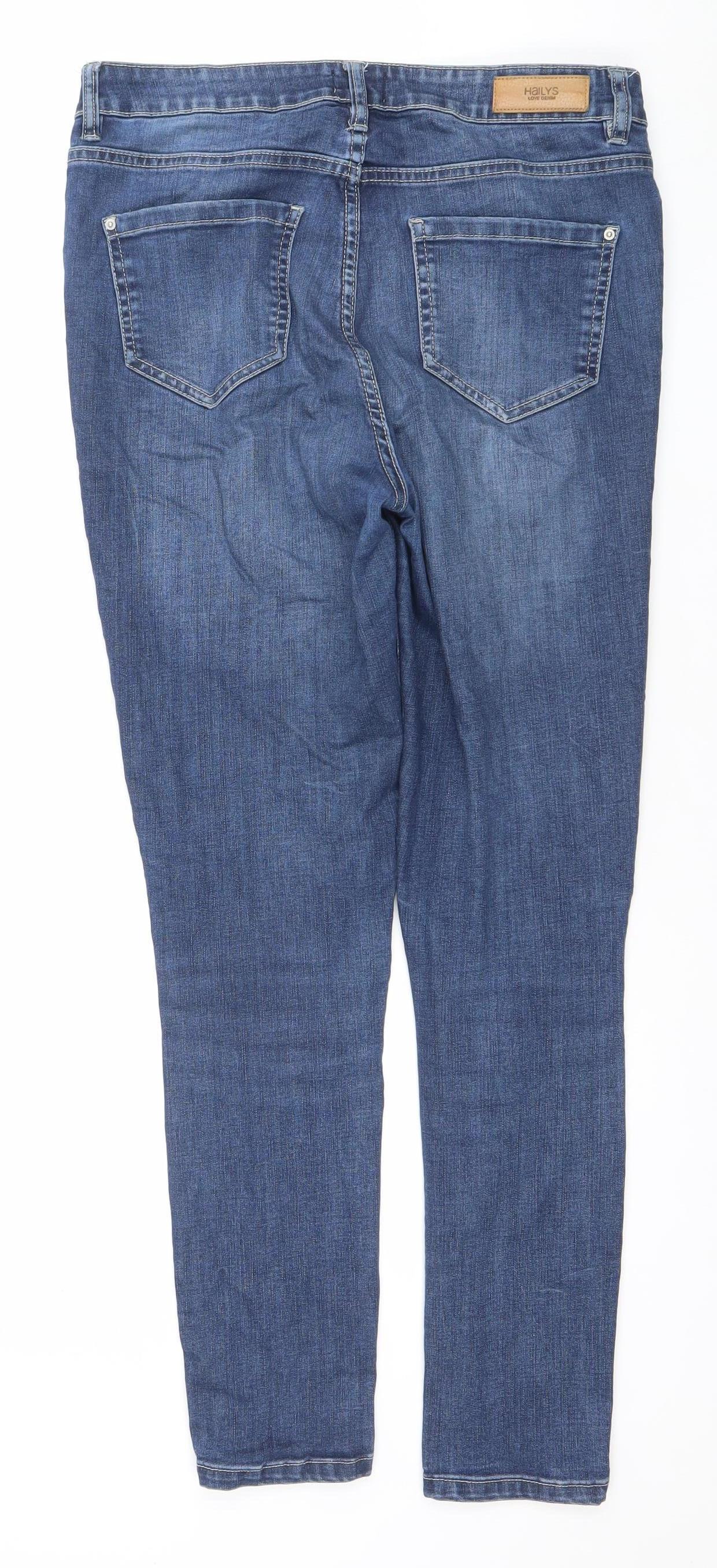 Hailys Women's Blue Skinny Denim Jeans Size L Slim Fit Stretch