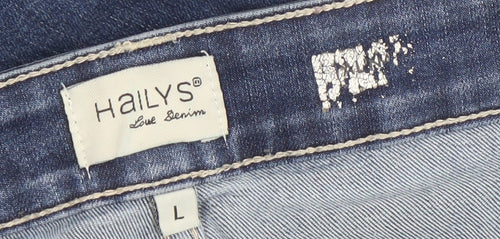 Hailys Women's Blue Skinny Denim Jeans Size L Slim Fit Stretch