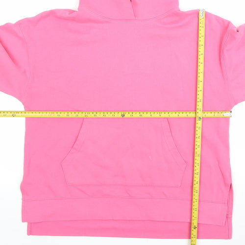 Dunnes Women Pink Pullover Hoodie Medium Fleece Lined Casual