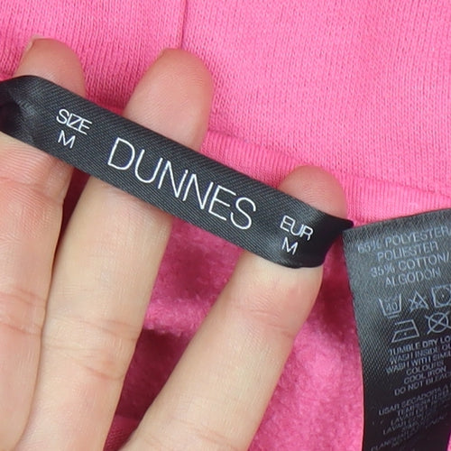 Dunnes Women Pink Pullover Hoodie Medium Fleece Lined Casual
