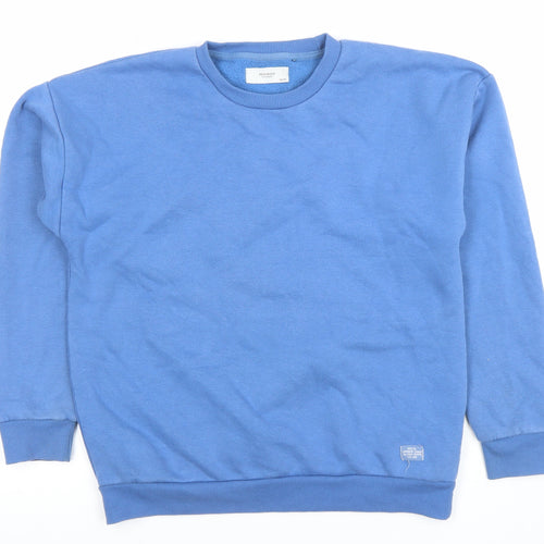 Reserved Boys Blue Crew Neck Sweatshirt 158cm Cotton Blend Eco Aware