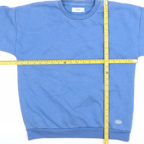 Reserved Boys Blue Crew Neck Sweatshirt 158cm Cotton Blend Eco Aware
