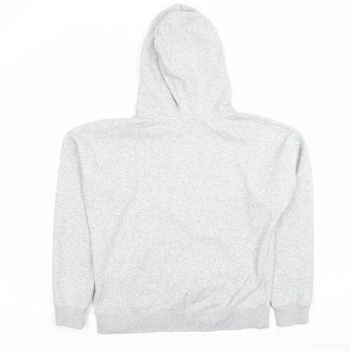 New Look Women Grey Pullover Hoodie Size 8 UK Cotton Blend Casual