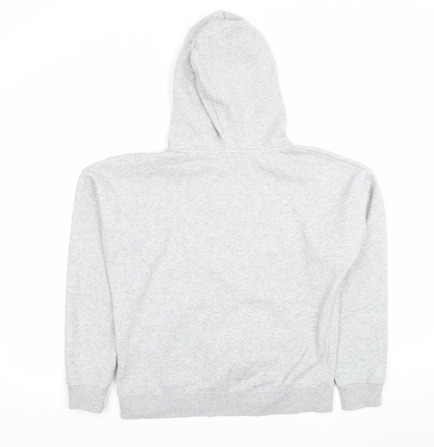 New Look Women Grey Pullover Hoodie Size 8 UK Cotton Blend Casual