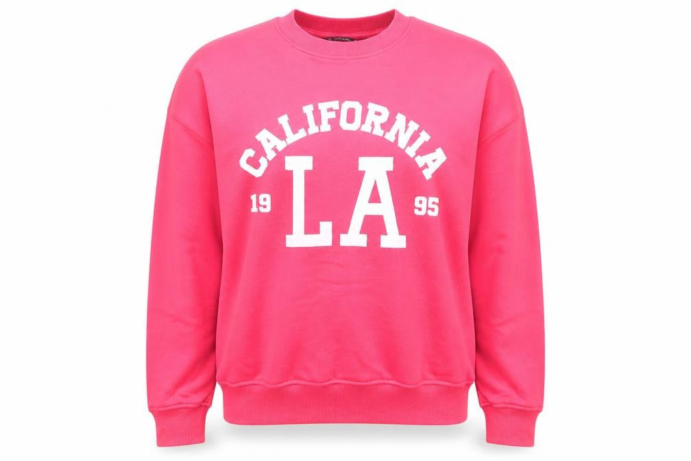 Dunnes Women Pink XS Pullover Sweatshirt California LA Graphic Print