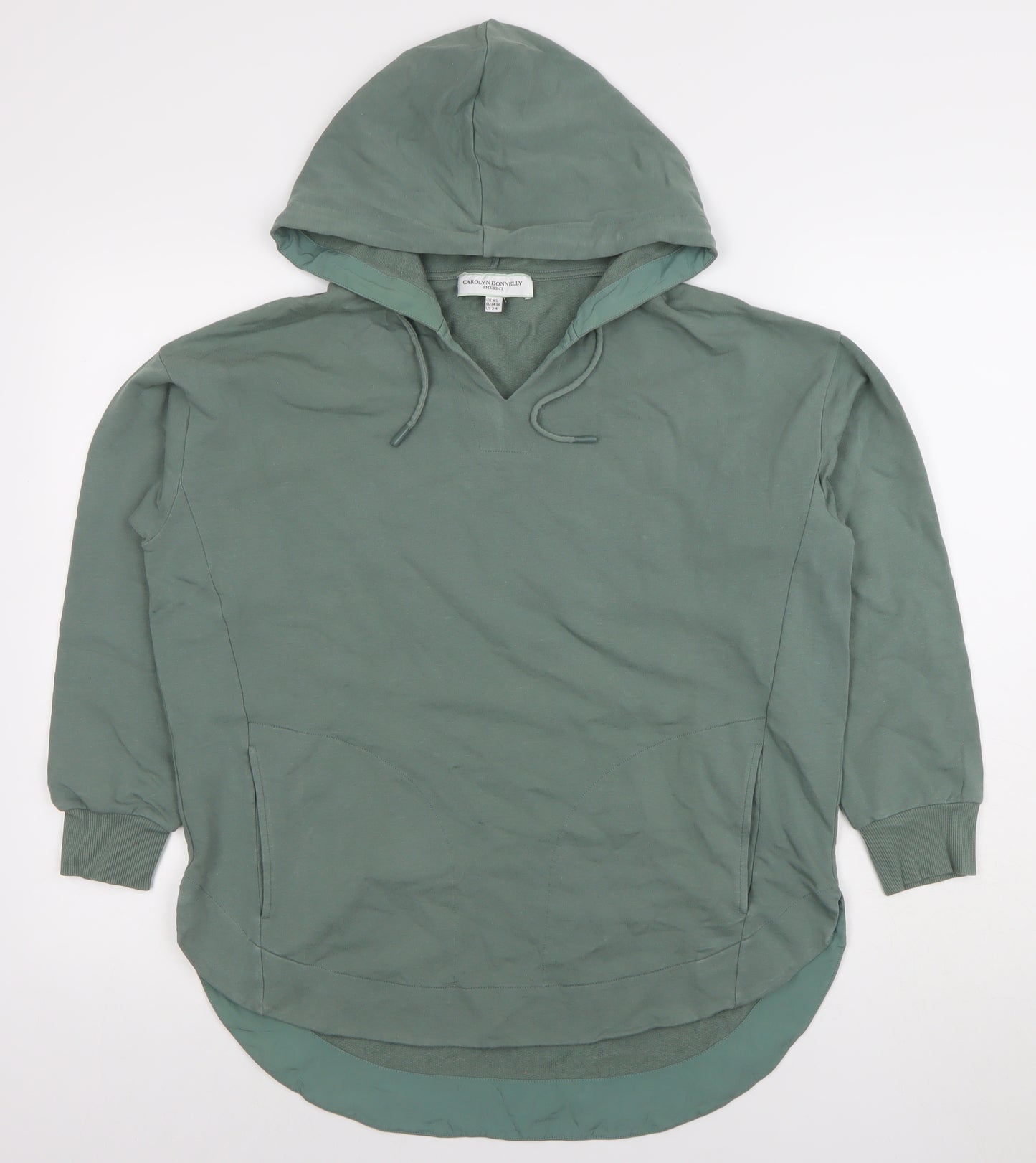 Carolyn Donnelly The Edit Women’s Green XS Pullover Hoodie Tunic