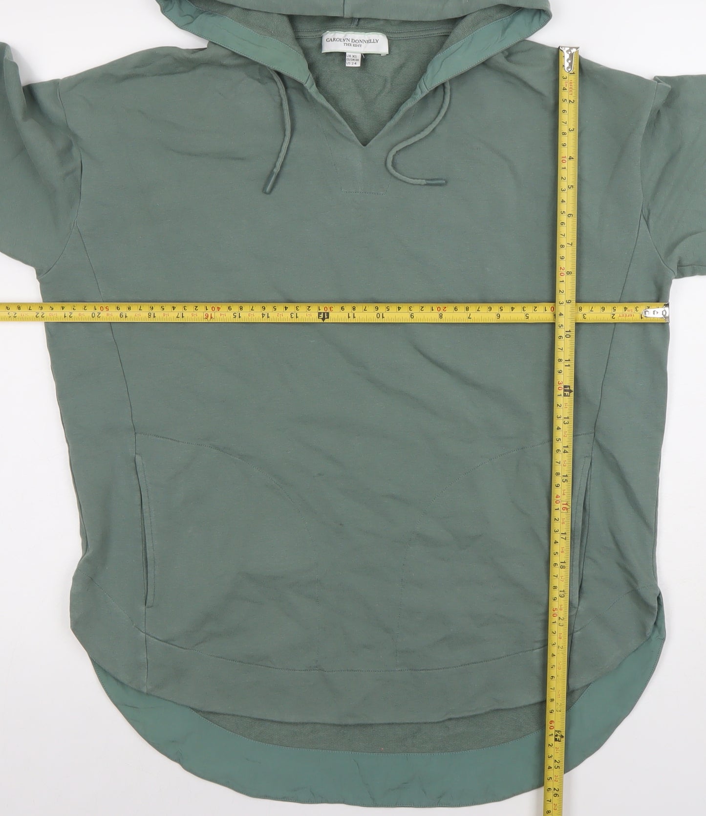 Carolyn Donnelly The Edit Women’s Green XS Pullover Hoodie Tunic