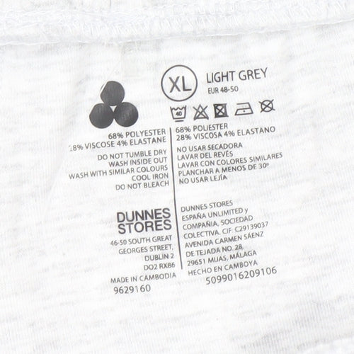 Dunnes Stores Womens Light Grey Sweat Shorts Size XL Regular Fit