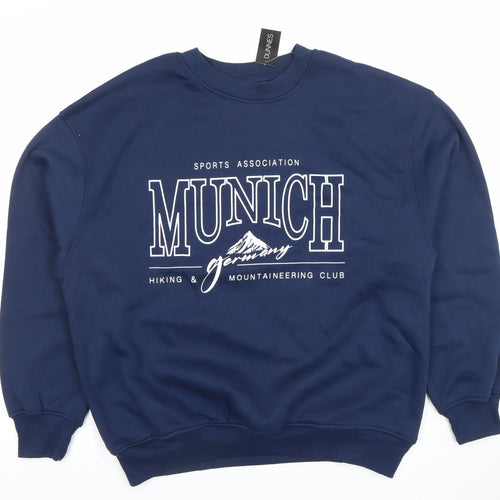 Dunnes Women’s Navy Blue Munich Graphic Pullover Sweatshirt Size S