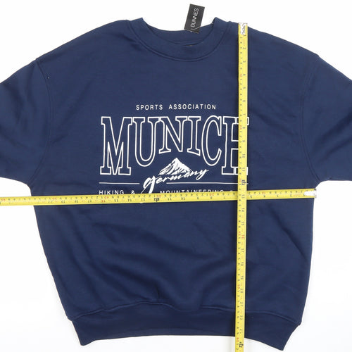 Dunnes Women’s Navy Blue Munich Graphic Pullover Sweatshirt Size S