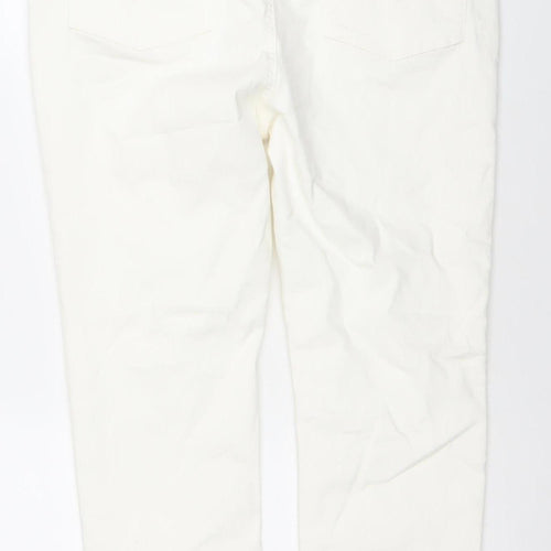 Primark Women White Skinny Jeans Size 16 Regular Fit Denim