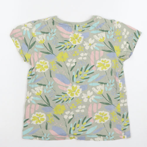 Nutmeg Girls Multicoloured Floral T-Shirt 8-9 Years Cotton Jersey