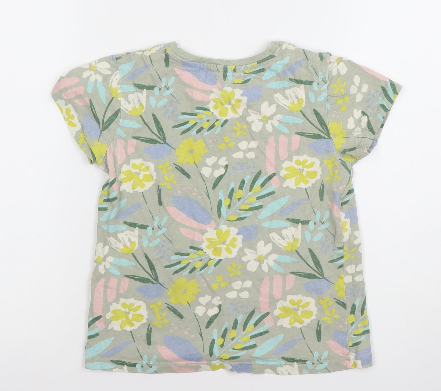 Nutmeg Girls Multicoloured Floral T-Shirt 8-9 Years Cotton Jersey