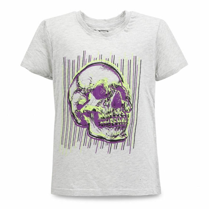 Matalan Urbn-Dept Boys Grey Skull Graphic Short Sleeve T-Shirt 8 Years Casual Top