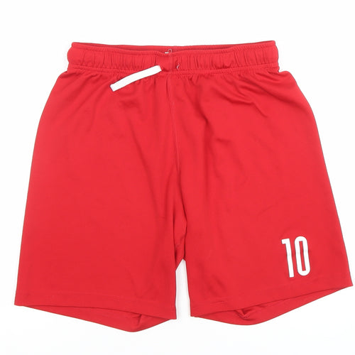 H&M Boys Red Athletic Sports Shorts 11-12 Years Quick Dry Performance
