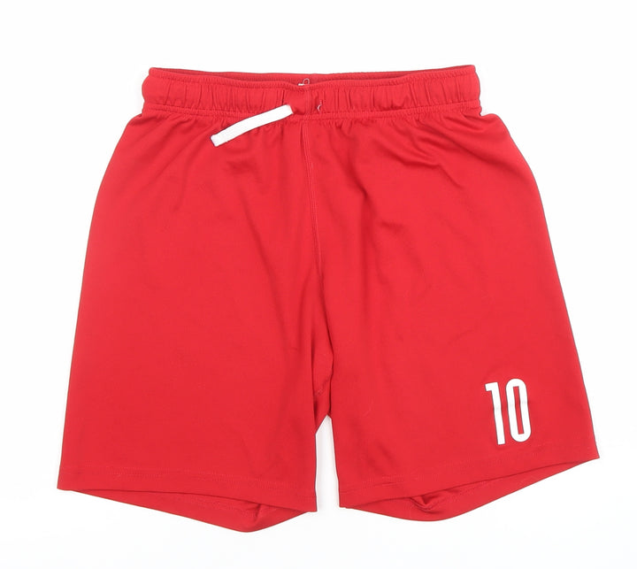 H&M Boys Red Athletic Sports Shorts 11-12 Years Quick Dry Performance