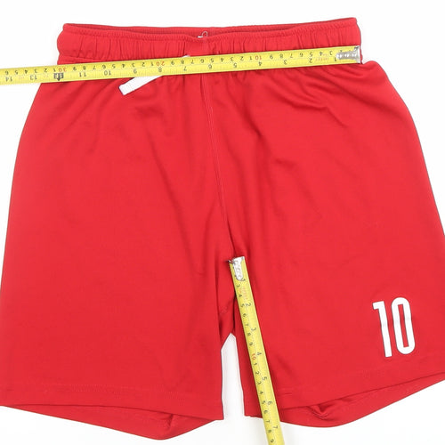 H&M Boys Red Athletic Sports Shorts 11-12 Years Quick Dry Performance