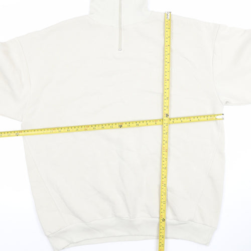Boohoo Women’s Beige 1/4 Zip High Neck Sweatshirt UK 10