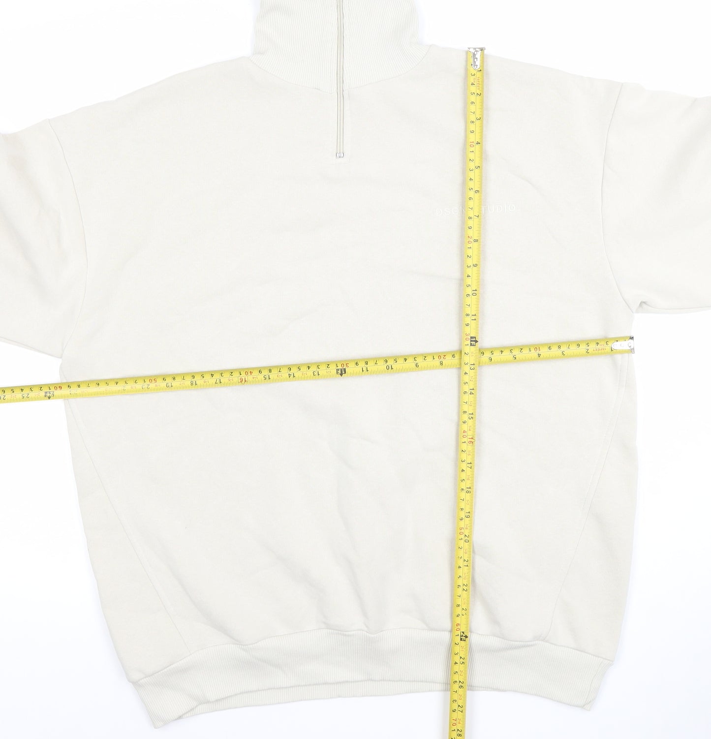 Boohoo Women’s Beige 1/4 Zip High Neck Sweatshirt UK 10