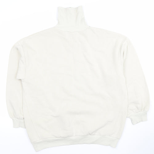 Boohoo Women’s Beige 1/4 Zip High Neck Sweatshirt UK 10