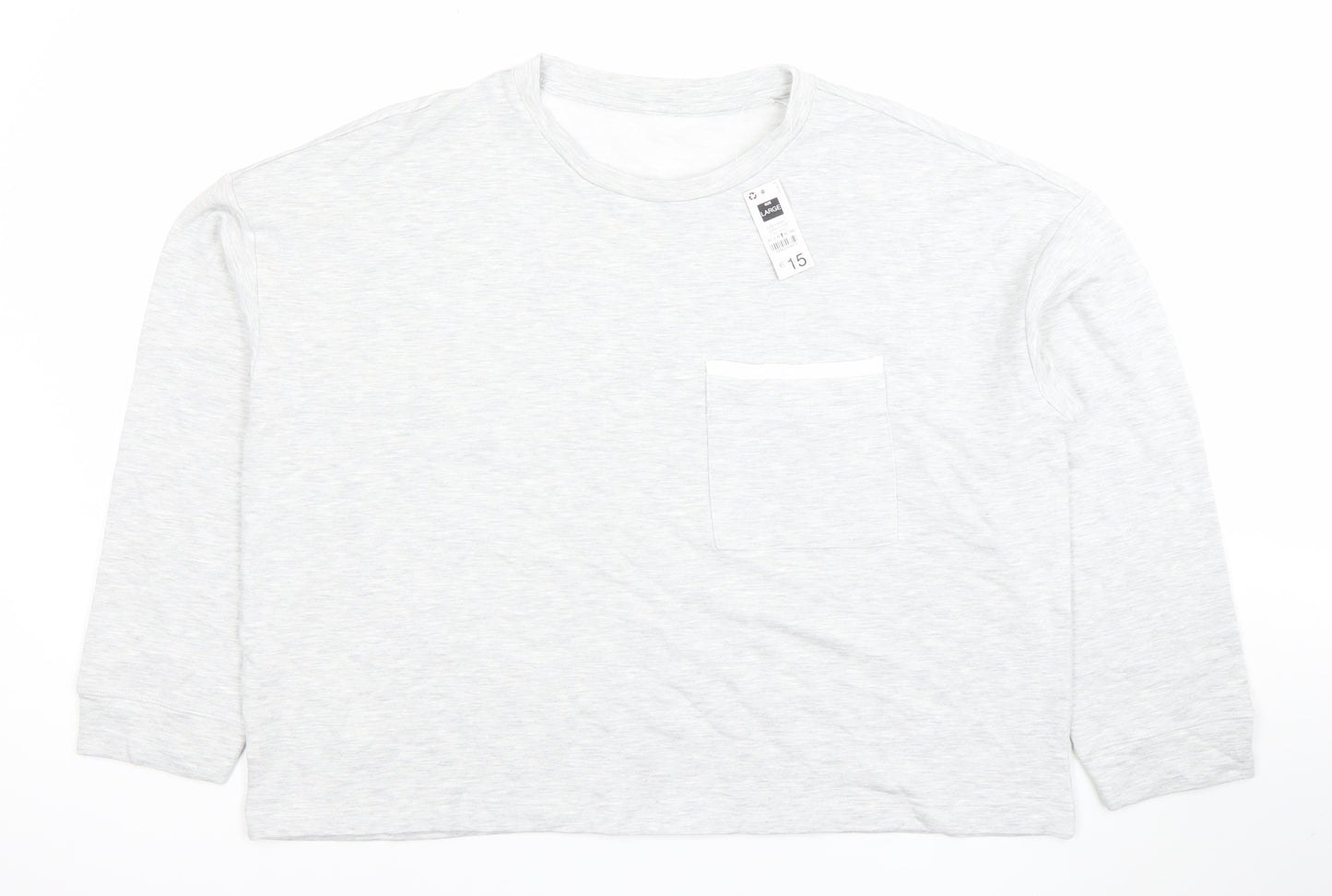 Dunnes Stores Women’s Grey Long Sleeve Basic Jersey T-Shirt Size 16