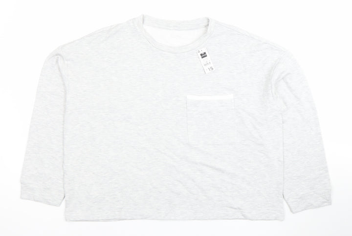 Dunnes Stores Women’s Grey Long Sleeve Basic Jersey T-Shirt Size 16