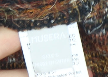 Musera Women's Brown Knit Mini Skirt Size S Bohemian Button Detail
